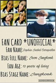 This card is issued to a particular viewer and is mandatory for all the spectators including children and. Bts Army Id Card