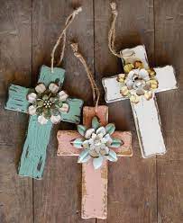 Free shipping on orders over $25 shipped by amazon. Diy Cute Wooden Crosses Gift With Handmade Flowers Crafts Hanging Decor Cross Crafts Cross Gift Crosses Decor