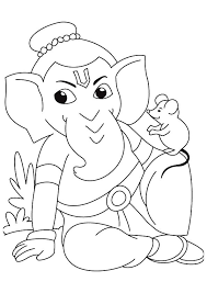 Lord ganesha with hatchet coloring pages (image info: Lord Ganesha Coloring Pages Free Printable Coloring Pages For Kids