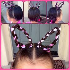 We call this funny bunny hair and it really is so easy, just follow the steps below to create the look yourself! Easter Bunny Ears Hair Style Girly Hairstyles Hair Styles Easter Hairstyles