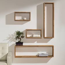 wandregale eiche quader 4er set mit 3 jahren garantie regal eiche wandregal wohnzimmer regal