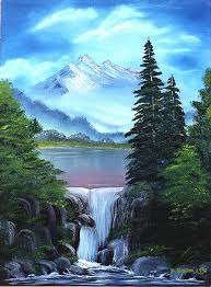Waterfall Pines By Deanne Flouton From Acrylic Paintings
