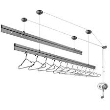 Be it indoors or outdoors, a ceiling airer will dry your clothes out of the way! White Ceiling Mounted Clothes Drying Operated Using Pulley System At Price 9300 Inr Unit In Mumbai Id 6442419