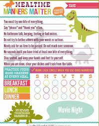 Mealtime Manners Reward Chart Free Printable Ultimate Scouts