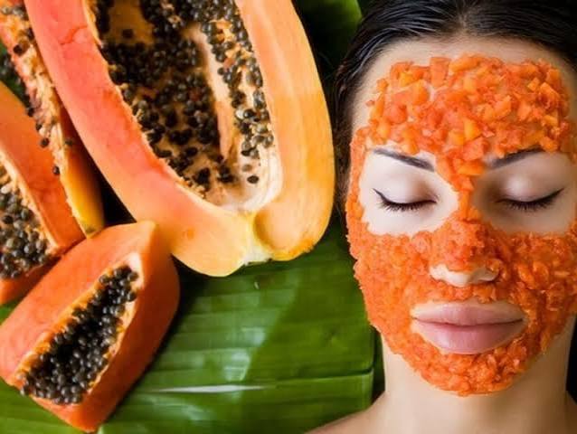 Apply papaya and honey face pack on dry skin, adding papaya to banana will not effect aging