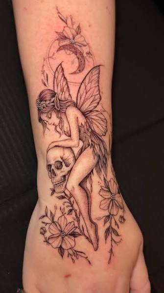 Fairy Silhouette Tattoo