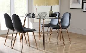 Lt P Gt Let It Shine This Stylish But Sturdy Dining Set Is All About The Gloss The Black Te Black Glass Dining Table Glass Kitchen Tables Glass Dining Table