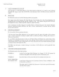 I. CALL TO ORDER/FLAG SALUTE The September 24, 2018 Public Meeting of the  Edison Board of Education was called to order by Boar
