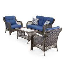 Hometrends Tuscany 4 Piece Conversation Set Walmart Canada Outdoor Furniture Sets Furniture Outdoor Sofa