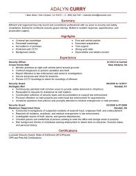 Professional Security Guard Resume Examples Safety Security Livecareer