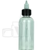 PET Plastic 120ml Bottle with Black/Clear CRC/TE Twist Cap ...