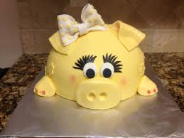 Yellow Pig Cake For Yellow Pig Day On July 17 Pig Cake Special Event Cakes Food For Special Event