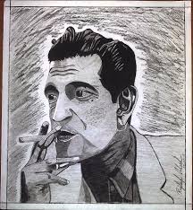 Regarded as one of the greatest auteurs of 20th century cinema. Satyajit Ray Drawing By Rajdeep Ghosh