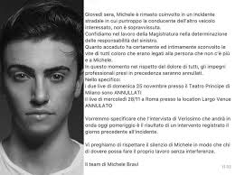 Michele bravi (città di castello, 19 dicembre 1994) è un cantante italiano, vincitore della settima edizione di x factor. X Factor Choc Donna Morta In Un Incidente Stradale Alla Guida Il Cantante Michele Bravi Leggi Cosa E Accaduto Gossip News Vips Anticipazioni Reality