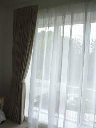 Double Pleated Curtains Layered With Voile Curtains Curtains Voile Curtains Pleated Curtains