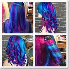 Saw one yesterday with pink and blue streaks. 115 Extraordinary Variations Of Blue And Purple Hair For You Hair Styles Hair Color Crazy Cool Hair Color