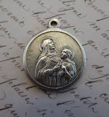 Download full movie at chubby blondy. Guardian Angel With Saint Ann Anne Holy Mother Of Mary Italian Etsy Gospel Of James Medal Display Medals