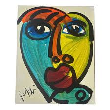 Vintage Impressionist Landscape Painting With Native American Indian by Harry  Barton