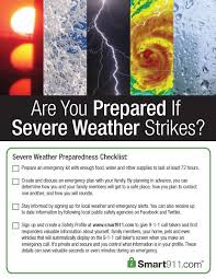 Smart911 Smart911 Severe Weather Preparedness Severe Weather Emergency Plan