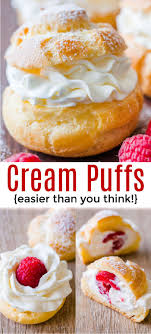 Raspberry Cream Puffs Cream Puff Recipe Cream Puffs Easy Pastries Recipes Dessert