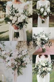 A white bridal bouquet can sport unexpected greenery to make it a memorable accessory. 20 Elegant White And Greenery Wedding Bouquets Flower Bouquet Wedding Wedding Bouquets Pink Wedding Flowers