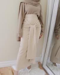 Women Belt Skirt Long Jumpsuit Muslim Bottoms Bandage Pencil Skirts Islamic Lace Up Bodycon Ab In 2020 Muslim Fashion Outfits Modest Fashion Hijab Belted Skirt Outfits