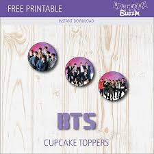 Birthday Card Printable Free Bts Happy Birthday Free Printable Bts Cupcake Toppers Birthday Buzzin Cupcake Toppers Printable Bts Birthdays Cupcake Toppers