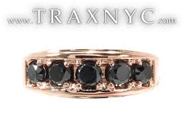 Black And Rose Gold Mens Wedding Ring 14k Rose Gold Black Diamond Band 28402 Mens Style Rose Gold 14k Rose Gold Black Diamond Band Black Diamond Bands Mens Black Diamond Rings