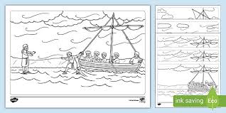One of these amazing actions was walking on water! Jesus Walks On Water Colouring Pages