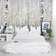Wall decals are a die cut shapes applied directly onto your wall. Birch Tree Wall Mural Winter Birch Tree Wallpaper