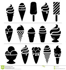 Black And White Ice Cream Vector Ice Cream Icons Ice Cream Illustration Ice Cream Art Ice Cream Logo