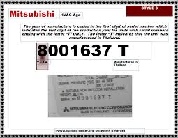 Check these locations for the serial number and model number tag on your ge room air conditioner. Mitsubishi Hvac Serial Number Nomenclature Peatix