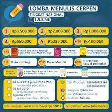 Mau tahu bagaimana cara mendapatkan pulsa gratis? Deadline 24 Juni 2019 Lomba Menulis Cerpen Tulis Me Kemahasiswaan It Telkom
