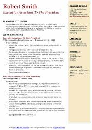 Kennedy's september 1960 speech to the southern baptist convention clergy in. Executive Assistant To The President Resume Samples Qwikresume