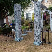 Are you looking for ideas for halloween yard decorations? How To Make Diy Halloween Cemetery Pillars The Easy Way Entertaining Diva From House To Home