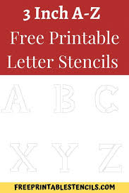 Alphabet wall cards free printable. Printable 3 Inch Letter Stencils A Z