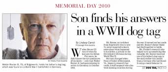 Walter Reuter Jr -KIA in Germany (1 of 2 clips.)