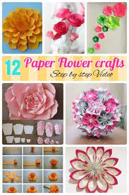 12 Step By Step Diy Papers Made Flower Craft Ideas For Kids Diy Crafts Food Ideas Flower Crafts Paper Flower Crafts Diy And Crafts Sewing