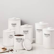Blinkone coffee canister with magnetic scoop. Utility Kitchen Canisters White Kitchen Storage Solutions