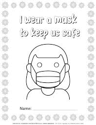 By day they're just regular kids, by night, they're superheros. Girl Keep Us Safe I Wear A Mask Free Coloring Page Planerium