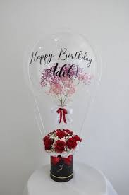 hot air balloon bloom box balloon gift flower box gift balloon bouquet diy