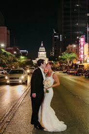 Wedding At The Stephen F Austin Intercontinental Hotel In Austin Tx Night Shot On Congress Austin Wedding Wedding Wedding Portraits