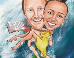 Caricatura di coppia personalizzata per 2 persone