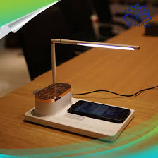 Wirelessly charge your electronic devices: 3 In 1 Dimmable Led Desk Lamp With Bluetooth Speaker Wireless Charger For Bedroom Decoration China Led Table Lamp Table Lamp Made In China Com