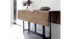 Small narrow wood dining table. Origami Drop Leaf Rectangular Dining Table Reviews Crate And Barrel Space Saving Dining Table Dining Table Small Space Dining Room Small