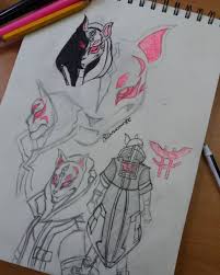 The New Skin Of Fortnite Kitsune It S Simple Amazing This Is Only Some Study For A Next Drawing Fortnite Vide Cool Art Drawings Sweet Drawings Skin Drawing