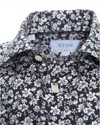 'roses black and white' poster by riza peker. Eton Shirts Mens Black White Floral Pattern Shirt