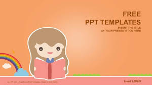 Cute Girl Reading Book Education Powerpoint Templates All cute background photos are available in jpg, ai, eps, psd and cdr format. cute girl reading book education