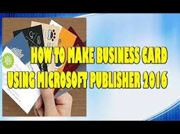 Cramming all the information on the single side of your business card is highly undesirable when both the sides can be equally used for getting the information through. How To Make Business Card Using Microsoft Publisher 2016 Youtube