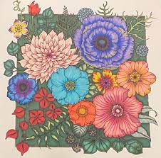 Check spelling or type a new query. Finished Page From World Of Flowers By Johanna Basford Coloring